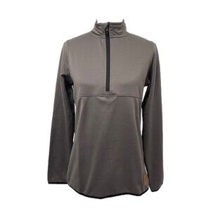 Vortex Women’s Sweatshirt Grey 1/2 Zip Embroidered Athletic High Neck Size Large